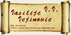 Vasilije Vejinović vizit kartica
